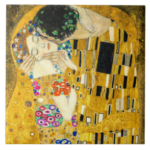 Carreau Baiser de Gustav Klimt / Art romantique pour la Sa
