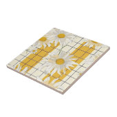 Carreau Baisson blanc sur Arrière - plan de grille rayée j (Côté)