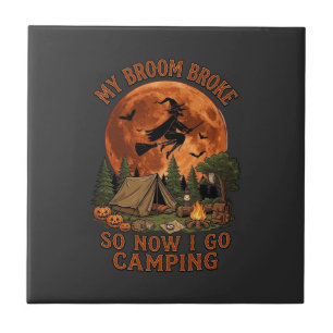 Carreau Balai Casse Halloween Sorcière Camping Tente Feu d