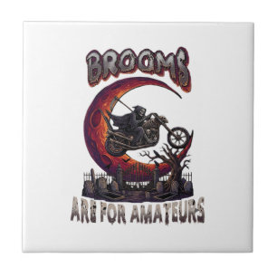 Carreau Balais Amateurs Grim Reaper Moto Halloween R