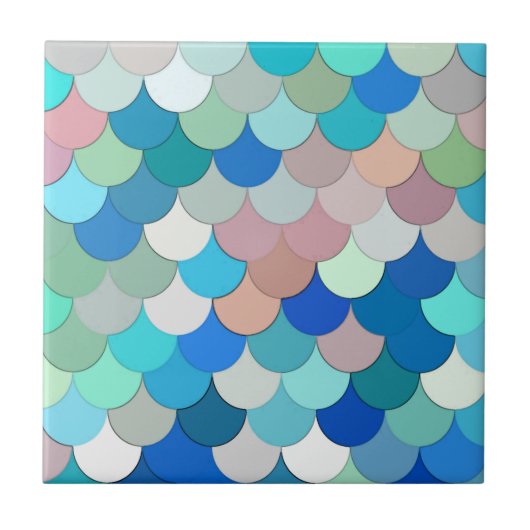 Carreau Balances de sirène, Aqua, Shell Pink et Cobalt (Devant)