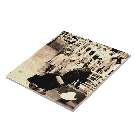 Carreau Balayage Bull Rodeo Rider photo (Côté)