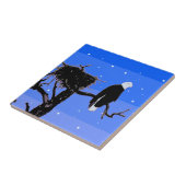 Carreau Bald Eagle en hiver - Art original de la faune (Côté)