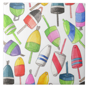 Carreau Balises peintes de homard