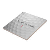 Carreau Balle de golf blanche texturée avec nom et numéro  (Côté)