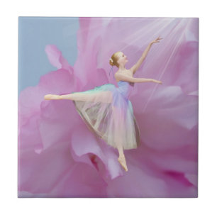 Carreau Ballerine colorée dans l'arabesque personnalisabl
