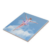 Carreau Ballerine, nuages, tuile d'oiseaux (Côté)