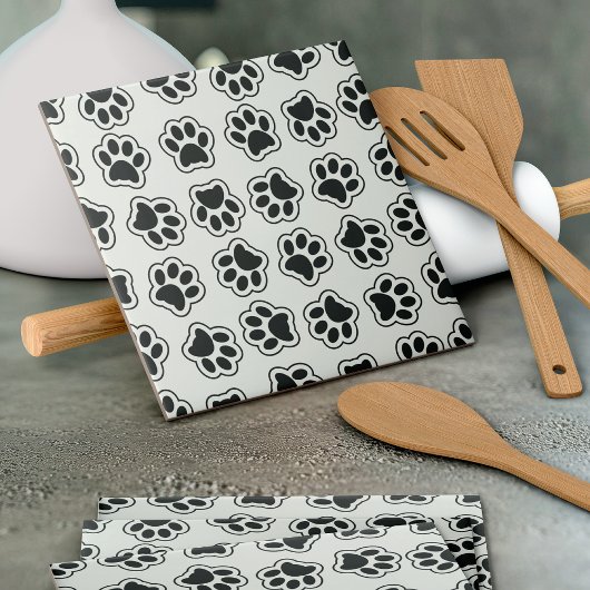 Carreau Balles noires, Paws de chien, Paws de chat, Plan