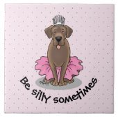 Carreau Ballet Princess Chocolat Lab Labrador Retriever (Devant)