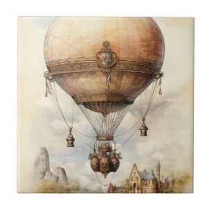 Carreau Ballon à air chaud à vapeur vintage