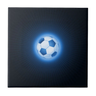 Carreau Ballon de football bleu (le football)