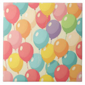 Carreau Ballons de fête de différentes couleurs (Devant)
