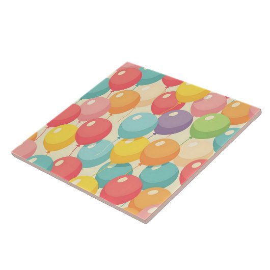 Carreau Ballons de fête de différentes couleurs (Côté)