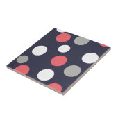 Carreau Balls Cercles Motif gris blanc corail rose (Côté)