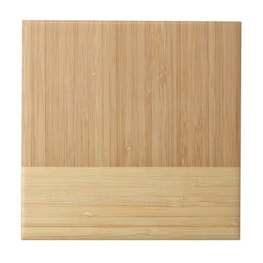 Carreau Bambou naturel Bordure Grain de bois (Devant)