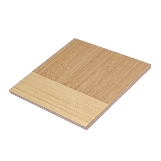 Carreau Bambou naturel Bordure Grain de bois (Côté)