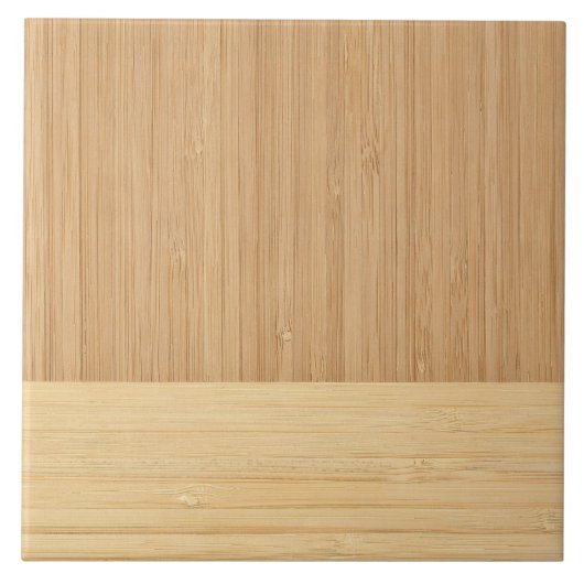 Carreau Bambou naturel Bordure Grain de bois (Devant)