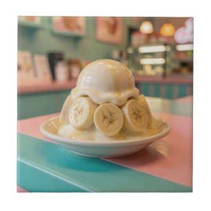 Carreau Banane en résine Sundae Boutique de glace rétro