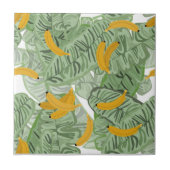 Carreau Banane tropicale moderne vert Motif sans couture (Devant)