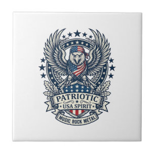 Carreau Bandana Patriotique Rocker Old Glory Musique Rock 