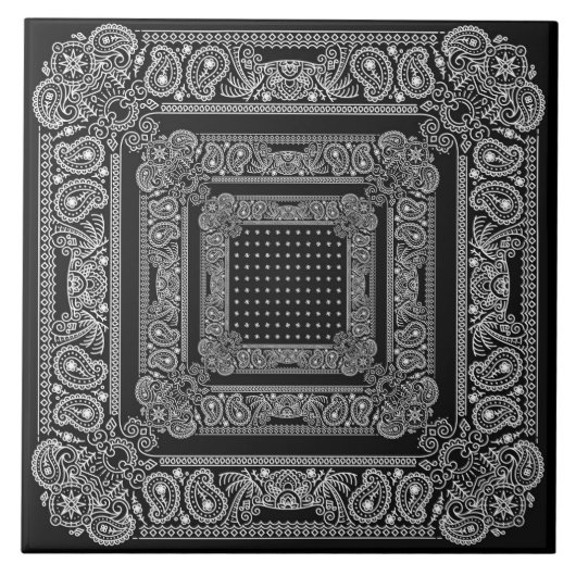 Carreau Bandanarama noir deux Bandana (Devant)