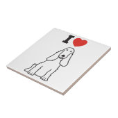 Carreau Bande dessinée anglaise de chien de cocker (Côté)
