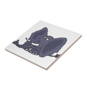 Carreau Bande dessinée bleue drôle d'éléphant (Côté)