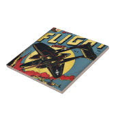 Carreau Bande dessinée d'âge d'or de capitaine Flight (Côté)