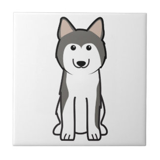 Carreau Bande dessinée de chien de chien de traîneau