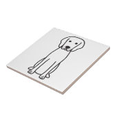 Carreau Bande dessinée de chien de Rhodesian Ridgeback (Côté)