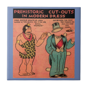 Carreau Bande dessinée des années 1930 poupée en papier de