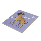 Carreau Bande dessinée great dane (naturel) (Côté)