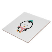 Carreau Bande dessinée mignonne de pingouin (Côté)