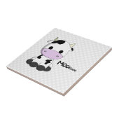Carreau Bande dessinée mignonne de vache à kawaii sur la (Côté)