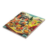 Carreau Bande dessinée Picnic Retro (Côté)