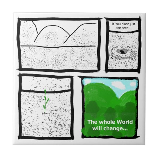 Carreau Bande dessinée verte (Devant)