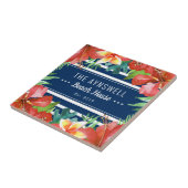 Carreau Bande Nautique Tropical Floral Beach House (Côté)