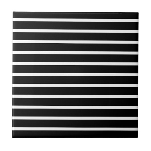 Carreau Bande noire et blanche moderne (Devant)