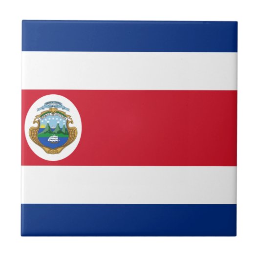 Carreau Bandera De Costa Rica - drapeau du Costa Rica (Devant)