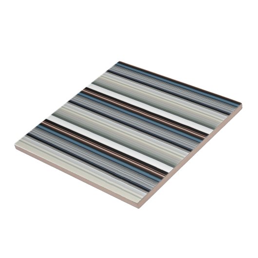 Carreau Bandes blanches gris mignonnes (Côté)