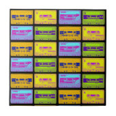 Carreau Bandes Cassette Art Pop Rétro 80s (Devant)