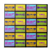 Carreau Bandes de cassettes Pop Art Retro 80s (Devant)