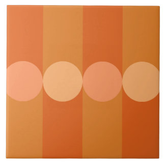 Carreau Bandes de géométrie rétro Cercles orange