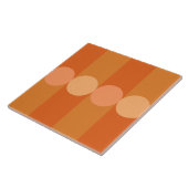 Carreau Bandes de géométrie rétro Cercles orange (Côté)