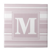 Carreau Bandes de quartz roses monogrammes (Devant)