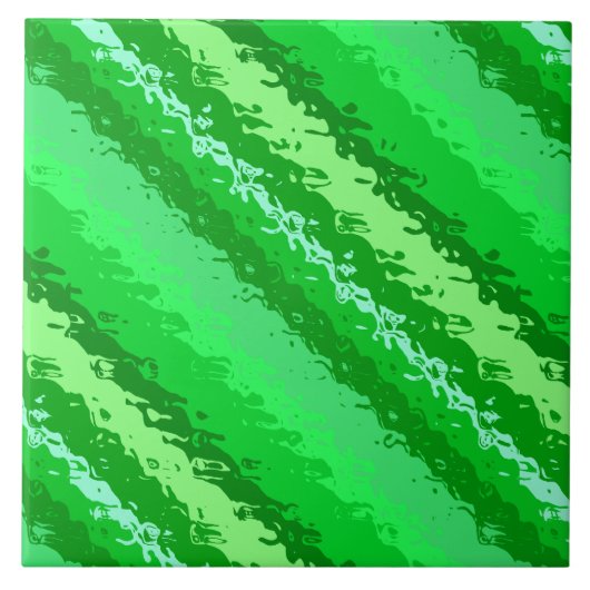 Carreau Bandes de verre - tons vert émeraude (Devant)