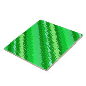 Carreau Bandes de verre - tons vert émeraude (Côté)