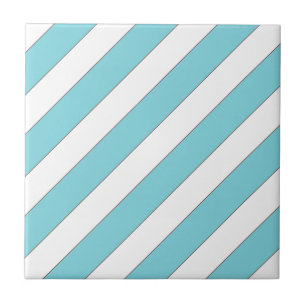 Carreau bandes diagonales bleu clair