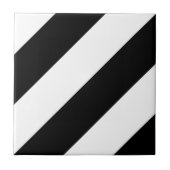 Carreau Bandes diagonales noires et blanches (Devant)