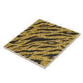 Carreau Bandes d'or, motif de bandes de tigres (Côté)